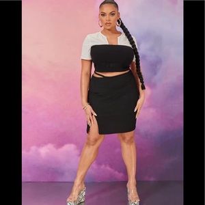 Black & White Crop Top